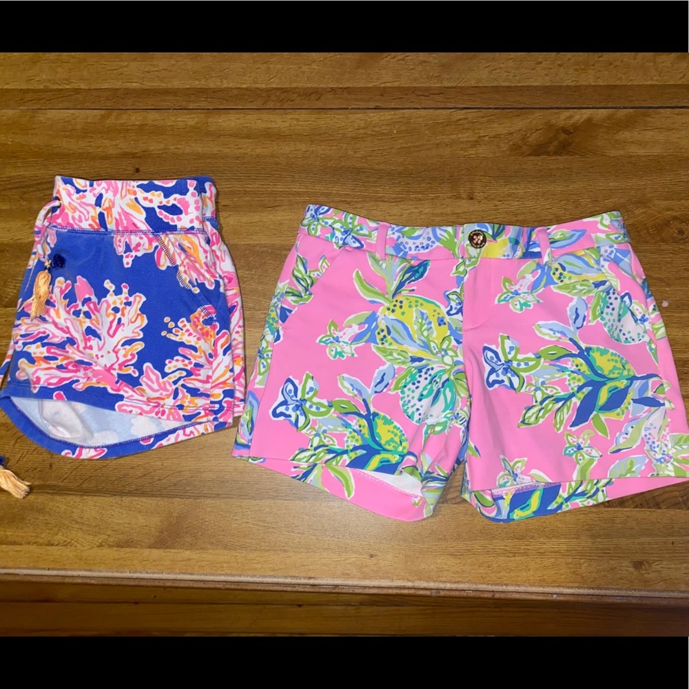 Lilly Pulitzer lemon shorts size 0 EUC